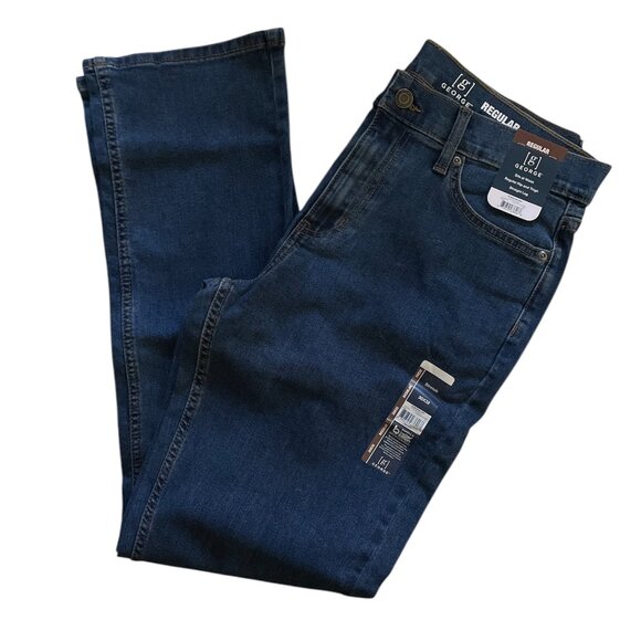 Men's Regular Jean, George,  Blue,  30X32,NWT - Picture 4 of 7